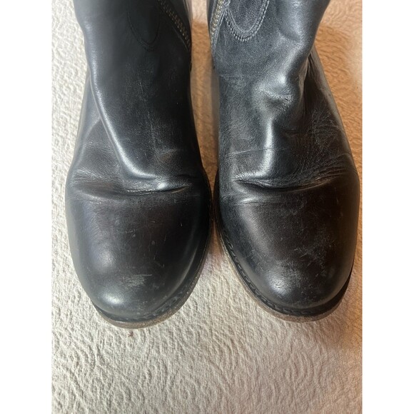 Women’s Frye Melissa Button Short Leather Ankle Booties size 6 Black - Picture 4 of 15